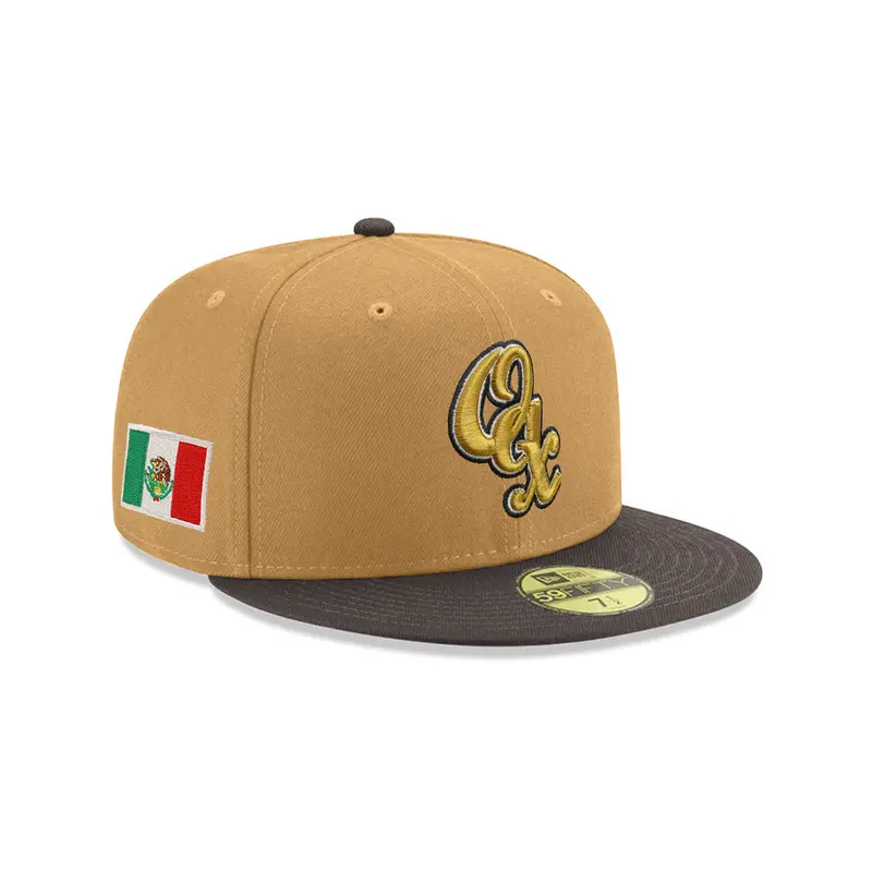 Guerreros de Oaxaca Bronze-Gray Two-Tone 59Fifty Fitted Cap with Mexico Flag Patch