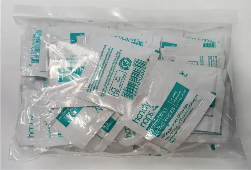 Handy Naps Alcohol-Free Lemon-Scented Hand Wipes – 100 Biodegradable Sheets