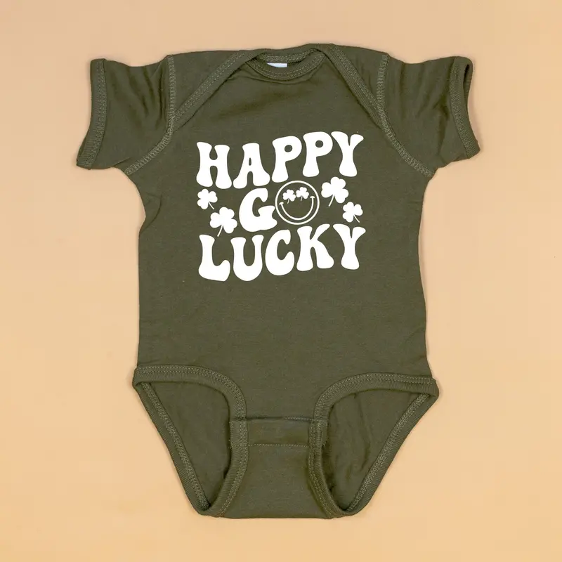 Happy Go Lucky St. Patrick’s Day Green Bodysuit