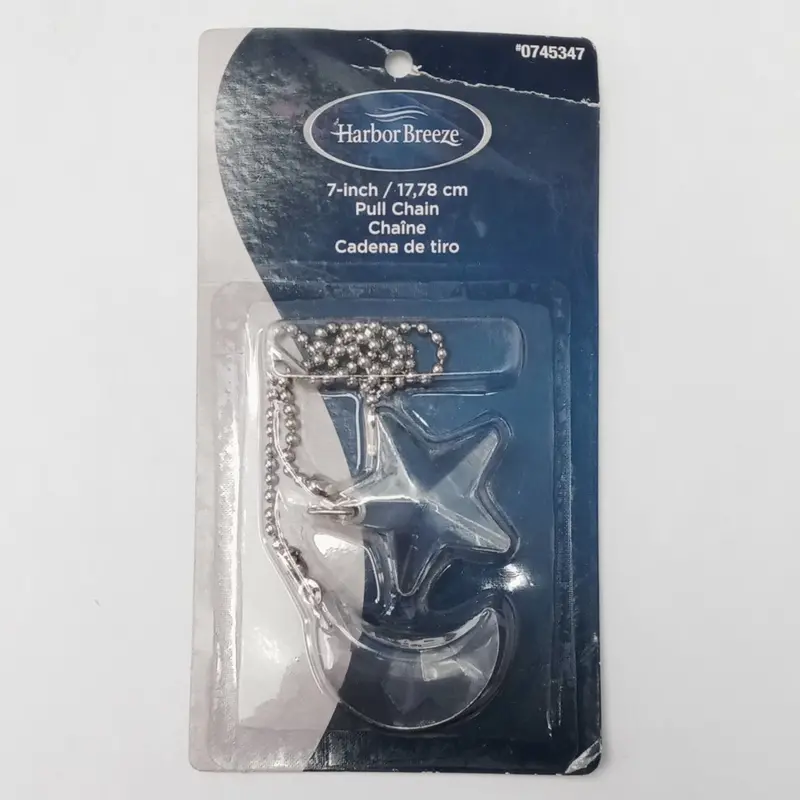 Harbor Breeze Star-and-Moon Decorative Pull Chain – 7-Inch Ceiling Fan Accessory