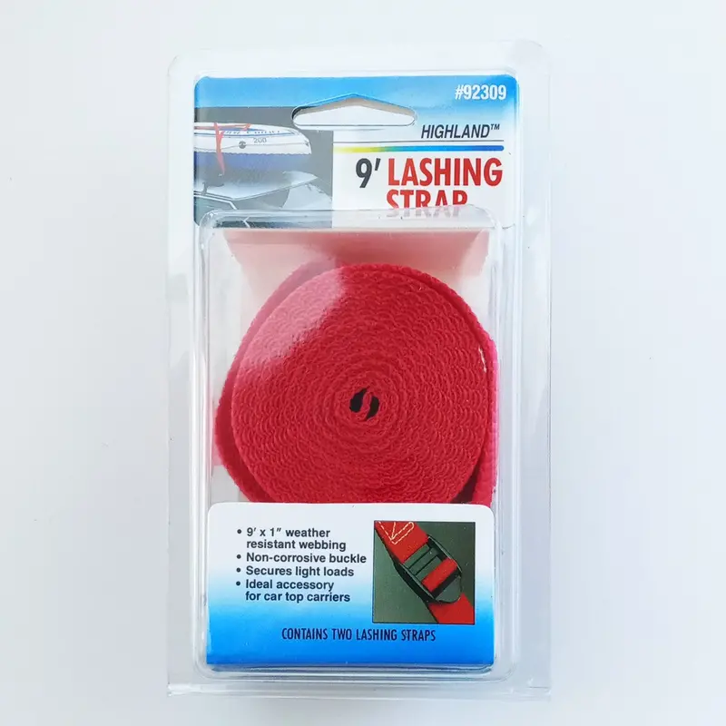 Highland 9ft × 1in Heavy-Duty Lashing Straps with Ratchet Buckle