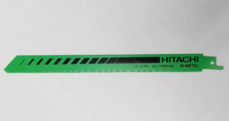 Hitachi 725331 9-Inch Bi-Metal Reciprocating Saw Blade – 10/14 TPI