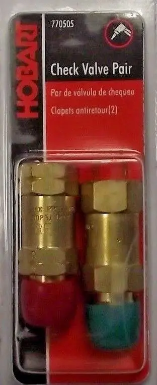 Hobart 770505 Dual Check Valve Assembly – Compatible with Oxy-Acetylene Systems, “B” Fittings