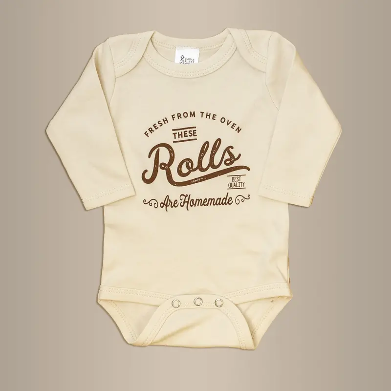 Homemade Rolls Design Natural Cotton Onesie