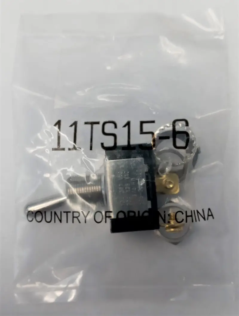 Honeywell 11TS15-6 Toggle Switch – ON/OFF, 10A @ 277VAC, 20A @ 125VAC, 3/4 HP Rating