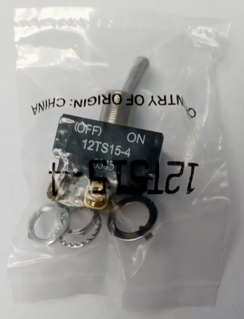 Honeywell 12TS15-4 Center-Off Toggle Switch – (OFF)-ON Function, 10A/277V, 20A/125V