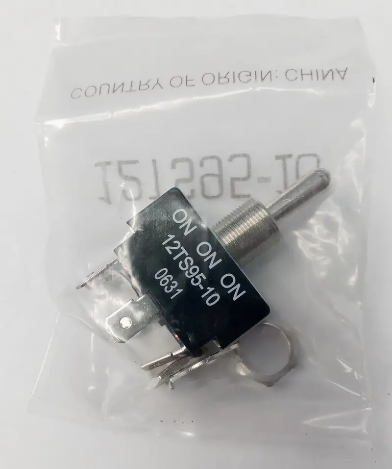 Honeywell 12TS95-10 Triple-Pole Toggle Switch – ON-ON-ON Configuration, 10A/277V, 20A/125V