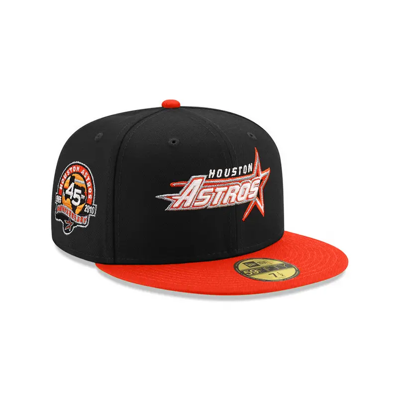 Houston Astros 45th Anniversary Black & Orange Two-Tone 59Fifty Fitted Cap