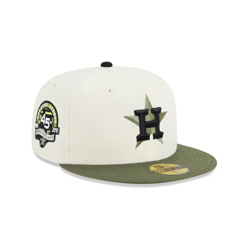 Houston Astros 45th Anniversary Hat – Chrome Olive Two-Tone 59Fifty
