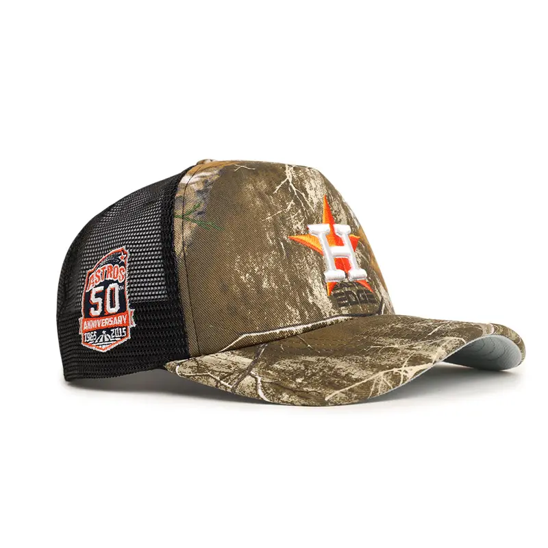 Houston Astros 50th Anniversary Foam Trucker Cap – Real Tree 9Forty A-Frame