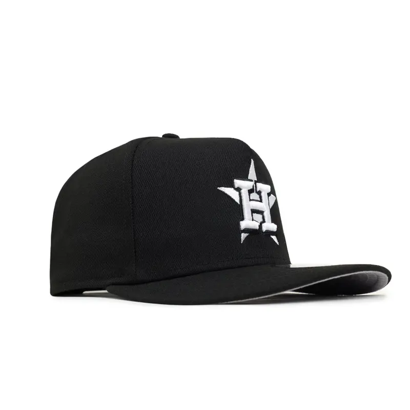 Houston Astros Black-on-White A-Frame Snapback – 9Fifty Style