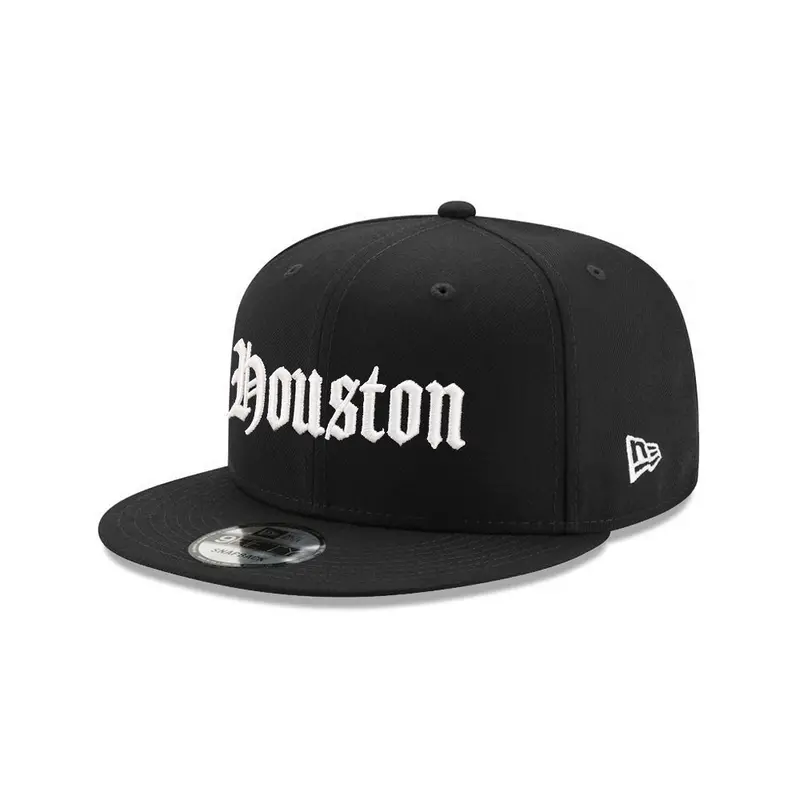 Houston Astros Black-on-White Old English Script 9Fifty Snapback