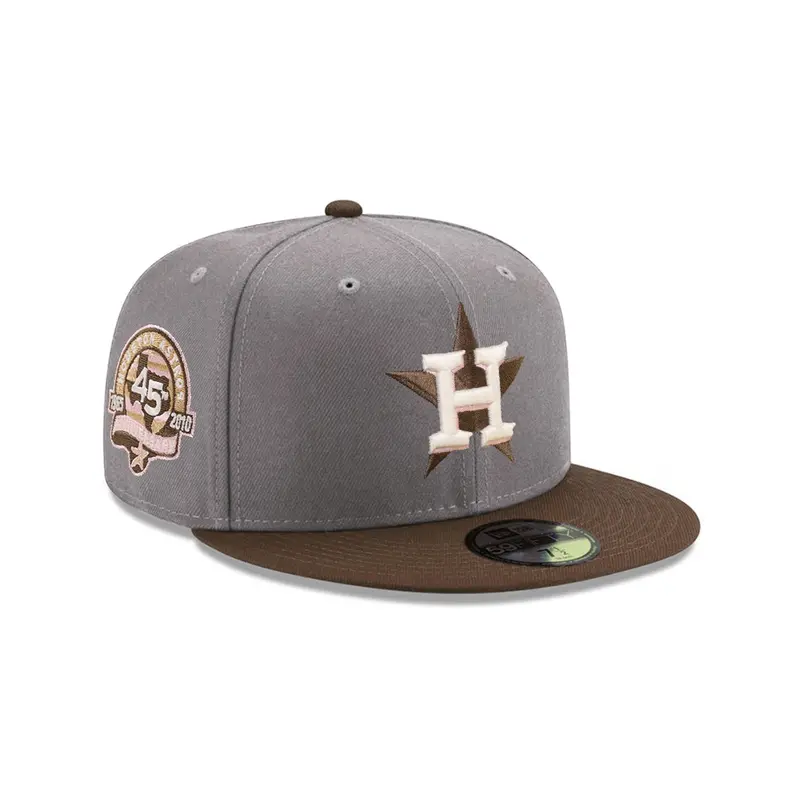 Houston Astros Storm Gray & Walnut 2-Tone 45th Anniversary SP 59Fifty Fitted Cap