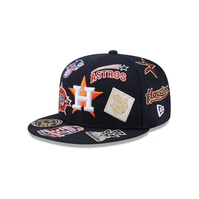 Houston Astros Team-Color All-Over Print 59Fifty Fitted Cap