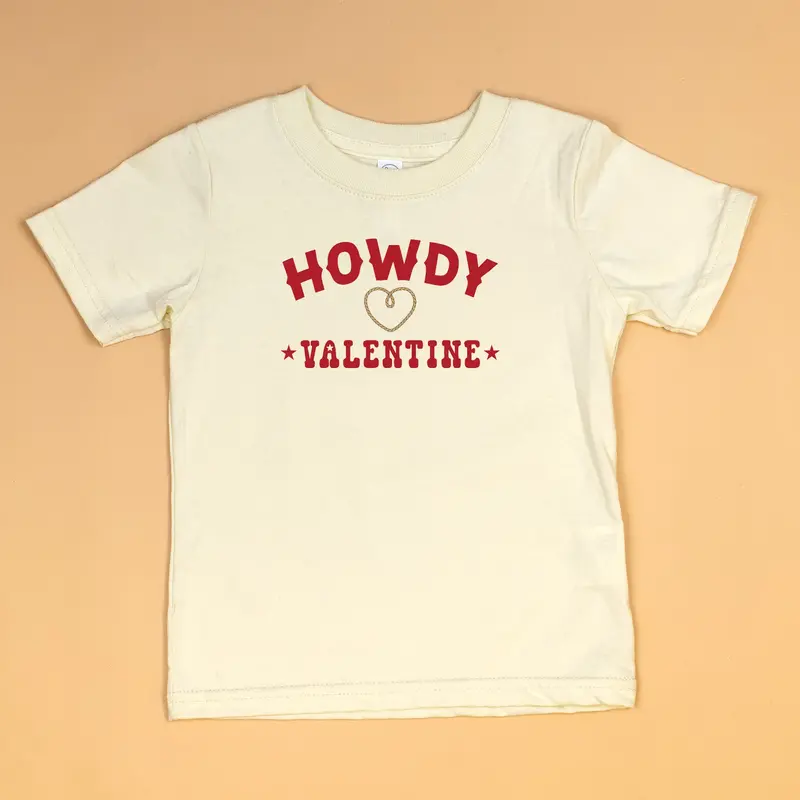 Howdy Valentine Natural Short Sleeve T-Shirt