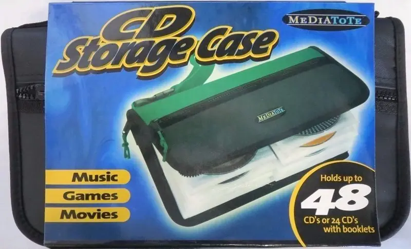 Innovage 48-Slot CD Media Storage Case – Compact Tote for Disc Organization (Model 49014-GS)