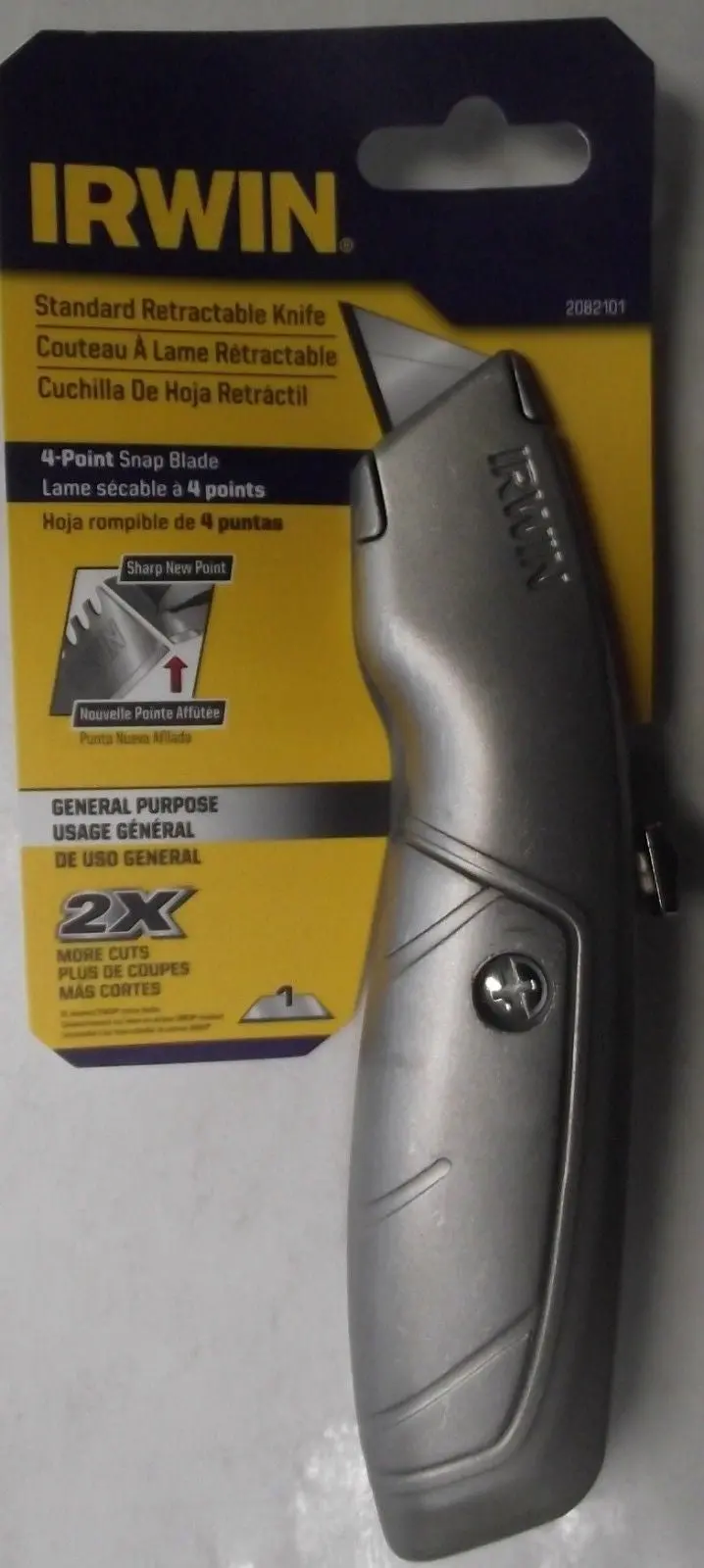 Irwin 2082101 Heavy-Duty Utility Knife with Replaceable Blade