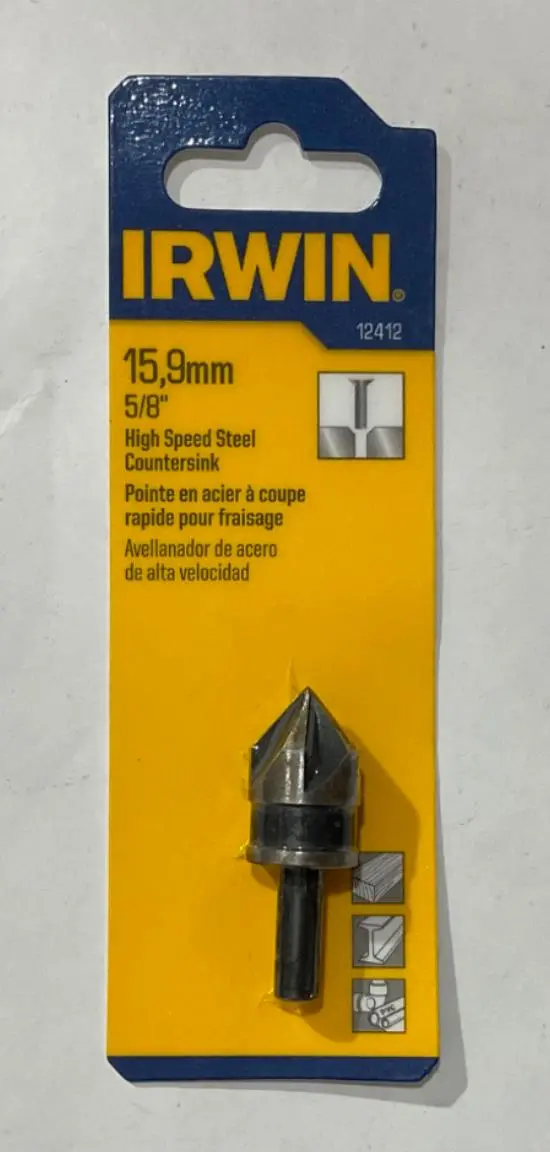 IRWIN 5/8-Inch HSS Countersink Bit — Precision Machined for Clean Chamfering