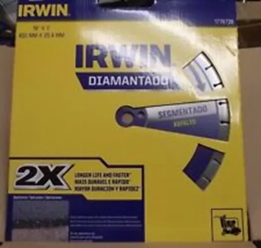 IRWIN Diamond Saw Blade – 18″ x 1″, Segmented Rim, for Masonry & Concrete