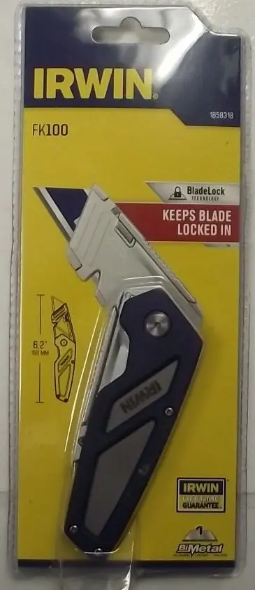 IRWIN FK100 Folding Utility Knife — Compact, Locking Blade Design
