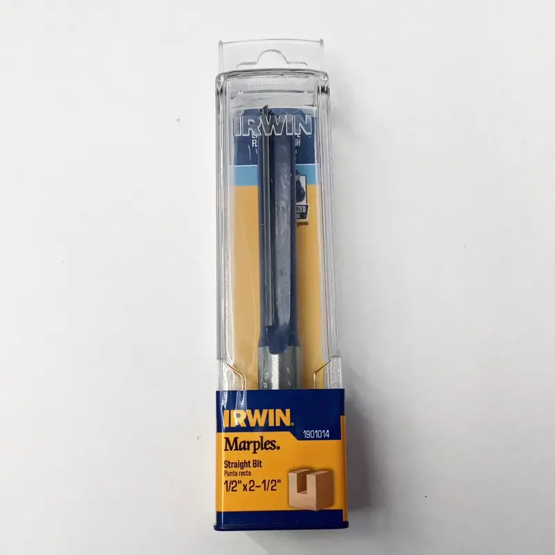 IRWIN Marples Straight Router Bit – 1/2″ Diameter × 2-1/2″ Length