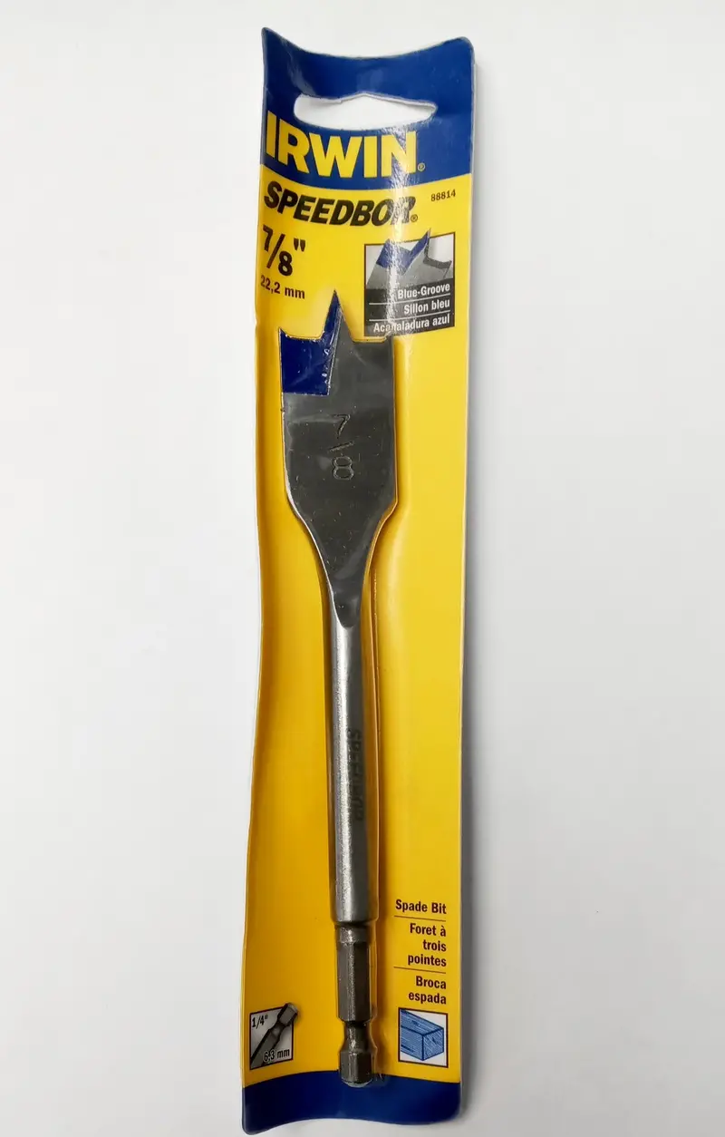 IRWIN Speedbor Wood Boring Bit – 7/8″ x 6″, Self-Starting Design for Fast Hole Making