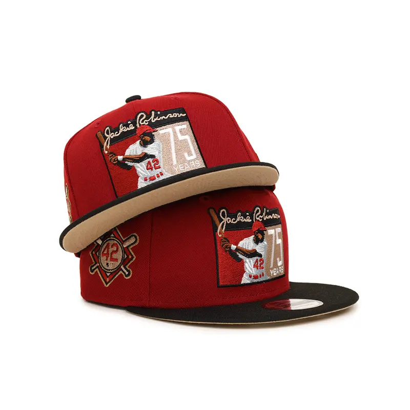 Jackie Robinson Red-and-Black No. 42 75th Anniversary SP 9Fifty Snapback