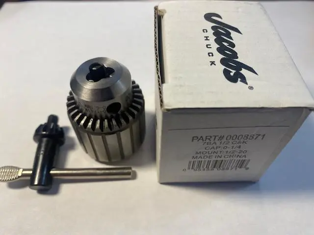 Jacobs 8871 1/4″ Heavy-Duty Drill Chuck with 1/2-20 Mount and 7BA Thread