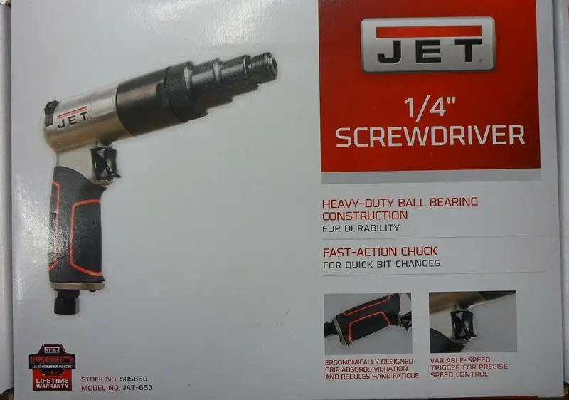 JET R8 Air Screwdriver – 1/4″ Chuck, 800 RPM
