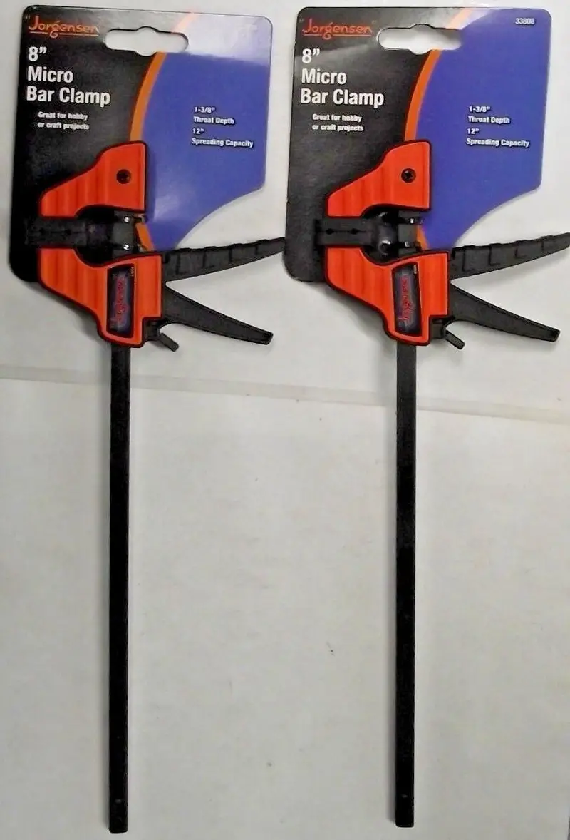 Jorgensen Micro Bar Clamp & Spreader – 8″ Precision Tool for Fine Woodworking