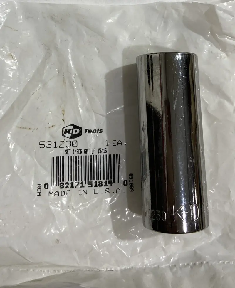 KD 15/16″ 1/2″ Drive 6-Point Deep Socket – USA-Made