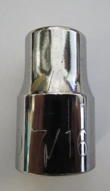 KD Tools 1/2″ Drive 7/16″ 12-Point Standard Socket – Precision Metric Fit
