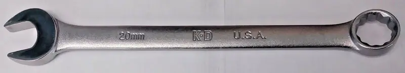 KD Tools 20mm Combination Wrench – 12-Point, Dual-End Design (USA-Made)