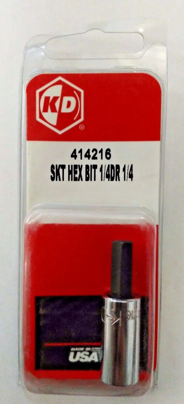 KD Tools 414216 1/4″ Drive 1/4″ Hex Bit Socket – USA-Made