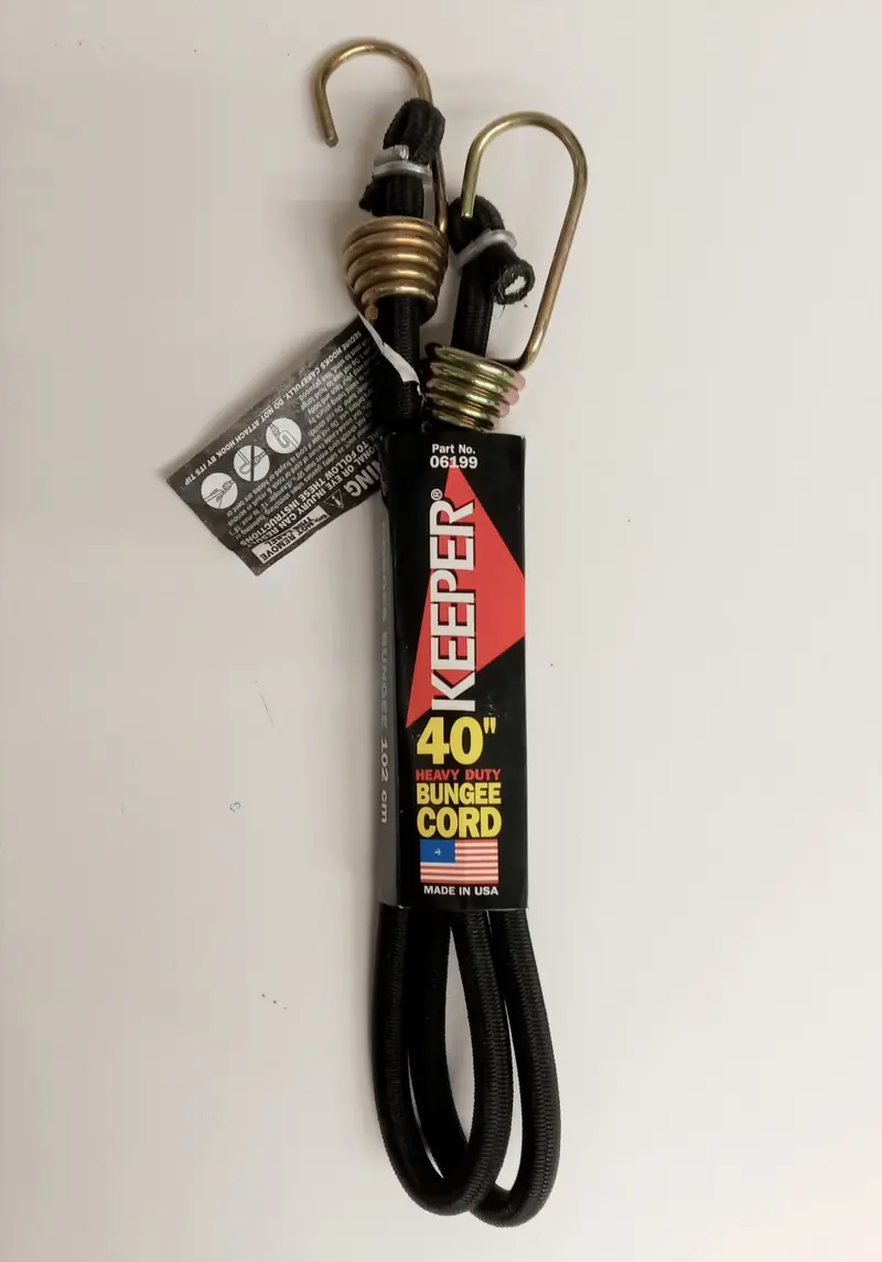 KEEPER Heavy-Duty 40″ Bungee Cord – Reinforced Hooks & Weather-Resistant Elastic (Model 06199)