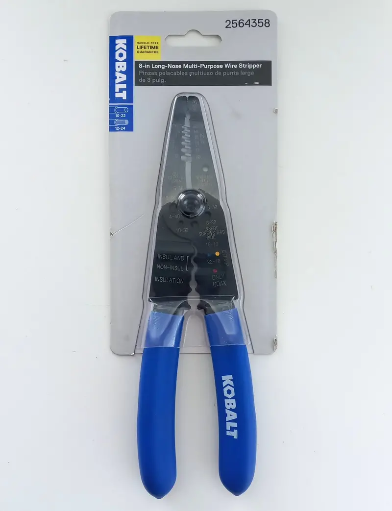 Kobalt 8-Inch Long-Nose Multi-Purpose Wire Stripper – Precision Cutting (Model 2564358)