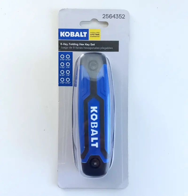 Kobalt 8-Piece Compact Folding Hex Key Set – Standard Metric & SAE