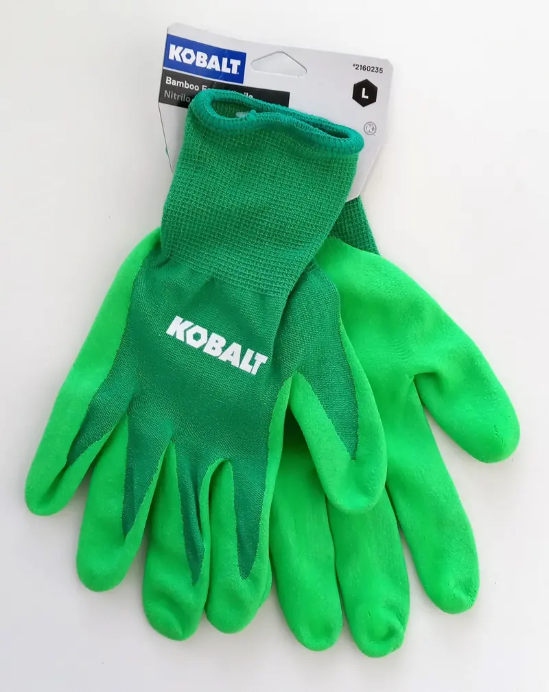 Kobalt Bamboo-Foam Nitrile Outdoor Work Gloves – Large