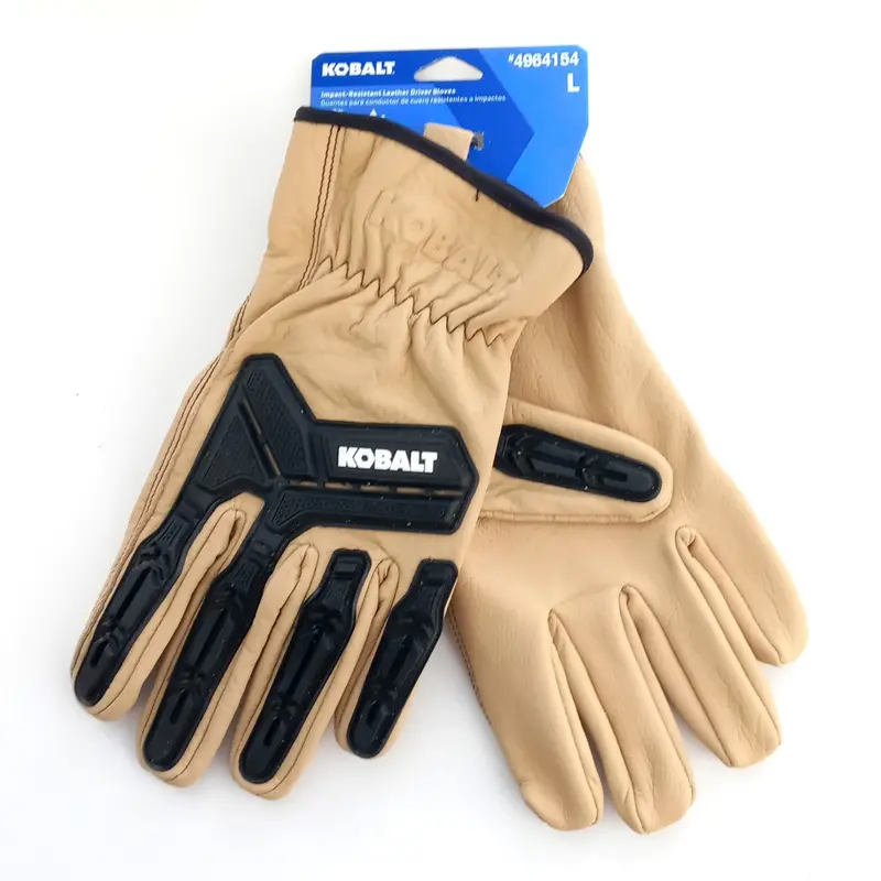 Kobalt Impact-Resistant Driving Gloves – Leather Construction, Size Large (4964154)