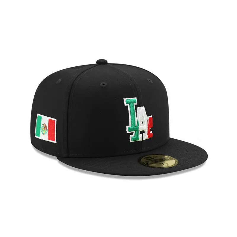 LA Dodgers Black Mexico Flag SP 59Fifty Fitted Cap