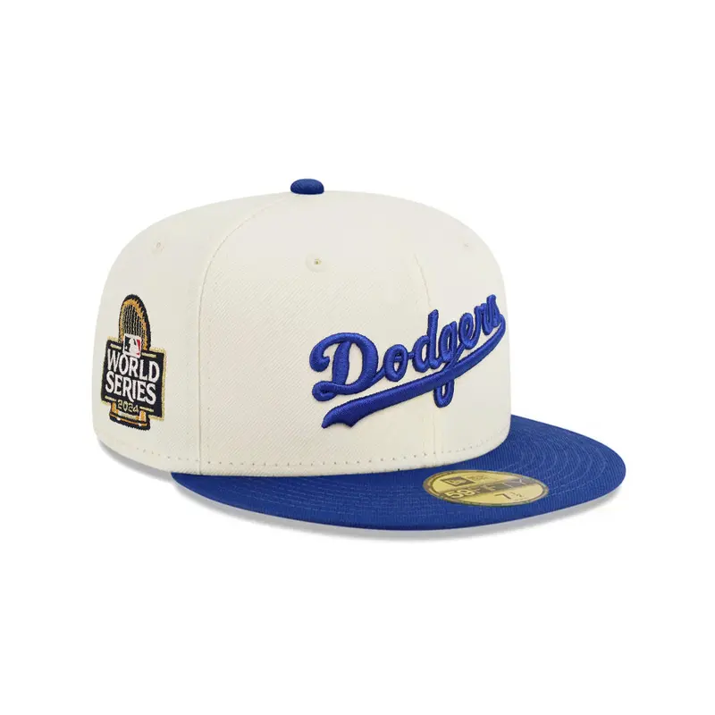 LA Dodgers Chrome Blue Two-Tone 2024 World Series SP 59Fifty Fitted Cap