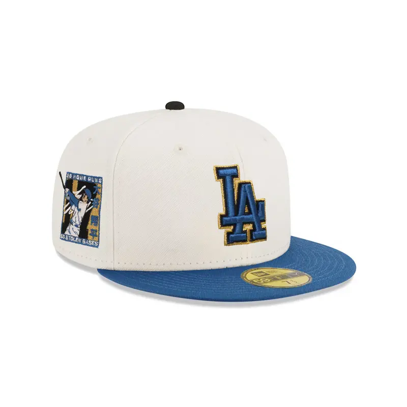 LA Dodgers Chrome-Blue Two-Tone Shohei Ohtani 50/50 SP 59Fifty Fitted Cap