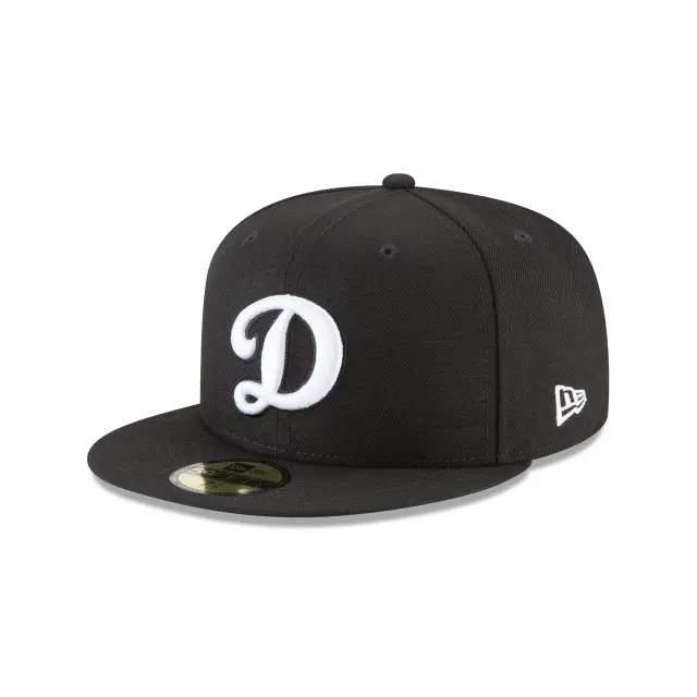 LA Dodgers MLB Basic Black-and-White 59Fifty Fitted Hat