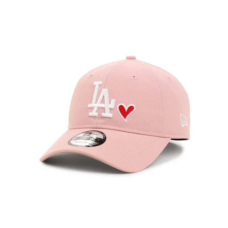 LA Dodgers Strapback – Pink & Rouge Heart Design 9Twenty Adjustable