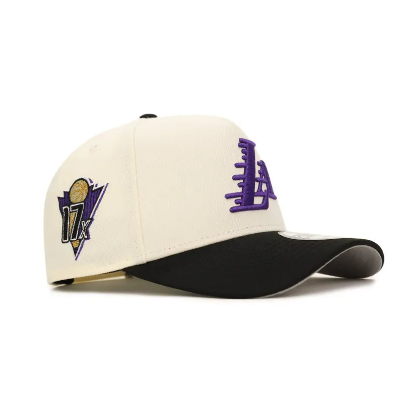 LA Lakers Chrome Black Two-Tone Snapback – 17-Time Champions Design