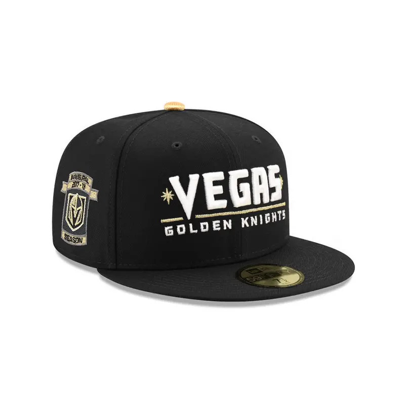 Las Vegas Golden Knights Inaugural Season Wordmark Black SP NHL 59Fifty Fitted Cap