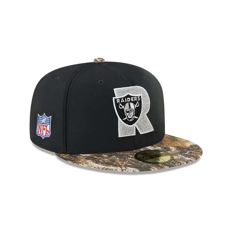 Las Vegas Raiders Black Realtree Ripstop 59Fifty Fitted Cap