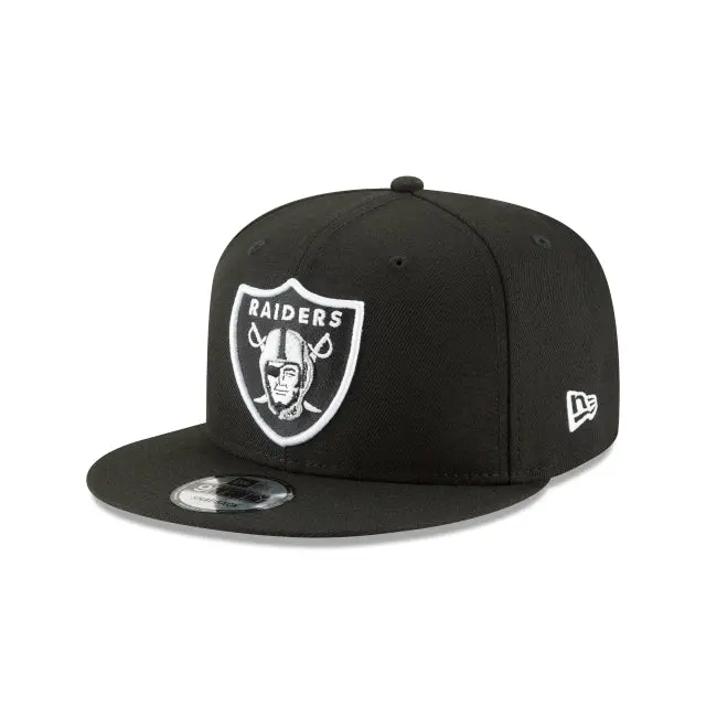 Las Vegas Raiders Black & White NFL-Themed 9Fifty Adjustable Snapback
