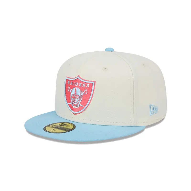 Las Vegas Raiders Chrome & Blue Color Pack 59Fifty Fitted Cap