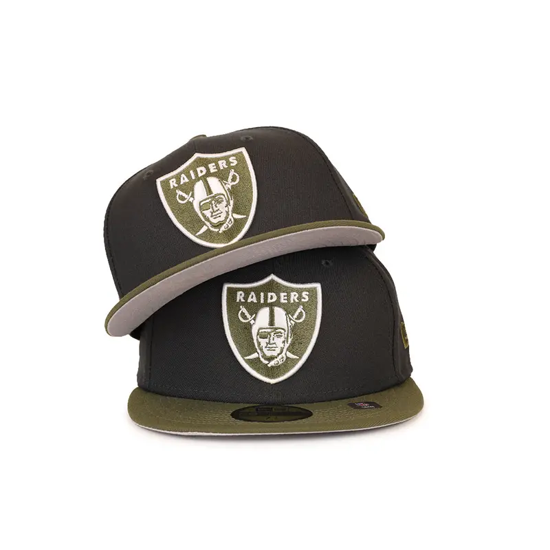 Las Vegas Raiders Storm Cap – Charcoal & Olive Two-Tone 59Fifty Fitted